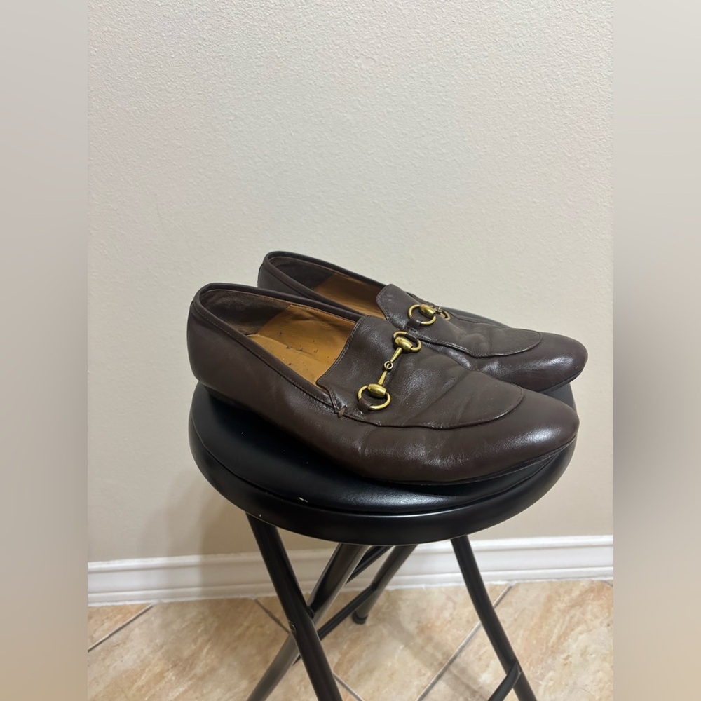 GUCCI Jordaan Horsebit Brown Leather Loafer 44 / 11 US Moccasin $1100 - Picture 16 of 16